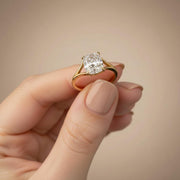 Lab Grown Elongated Cushion Cut Split Shank Solitaire Ring F VS1 IGI Certified