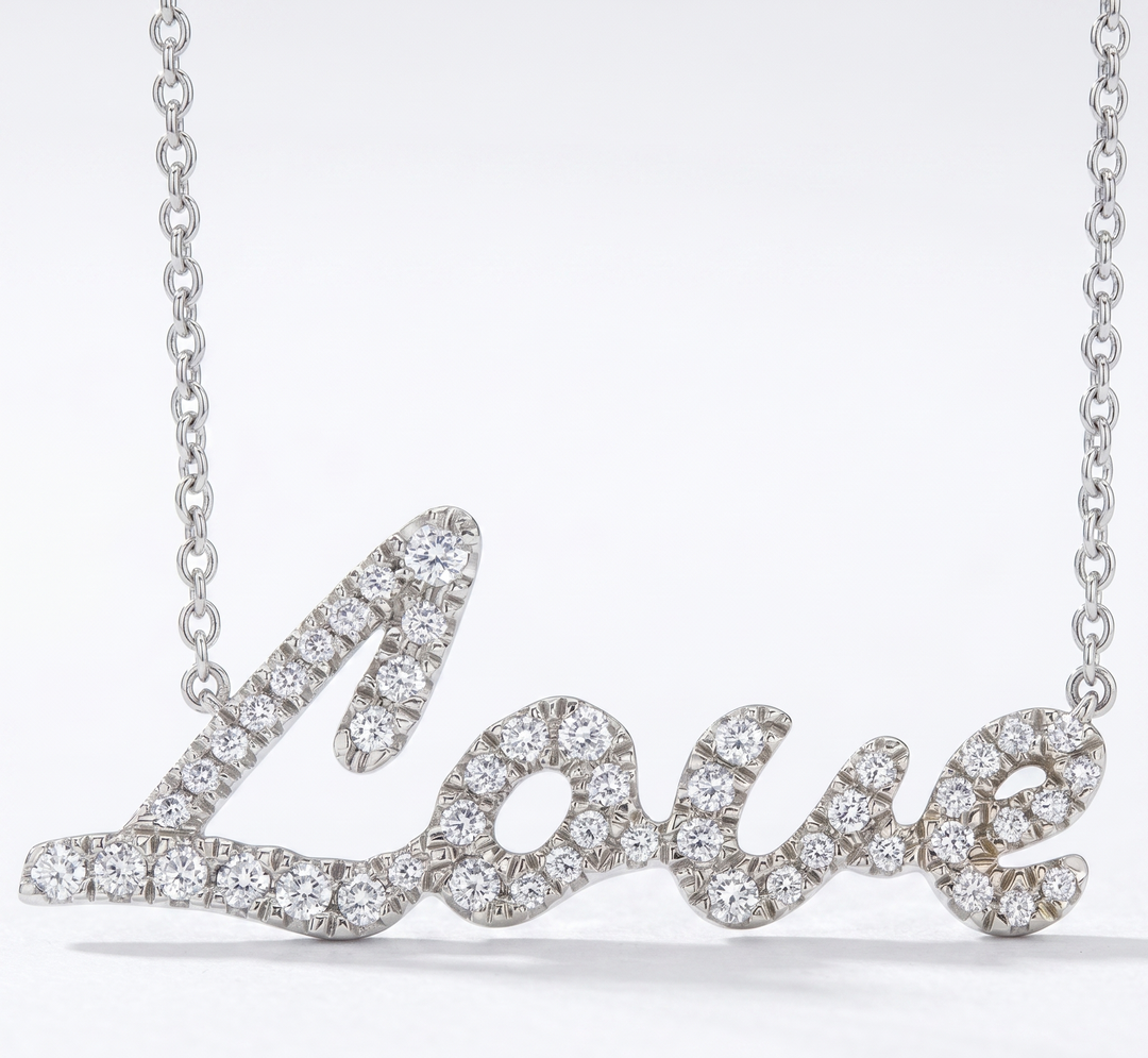Love Diamond Pendant Necklace