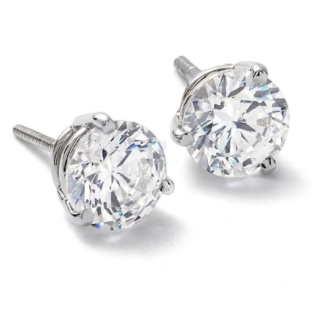 Martini_3_prong_stud_earrings_white_gold