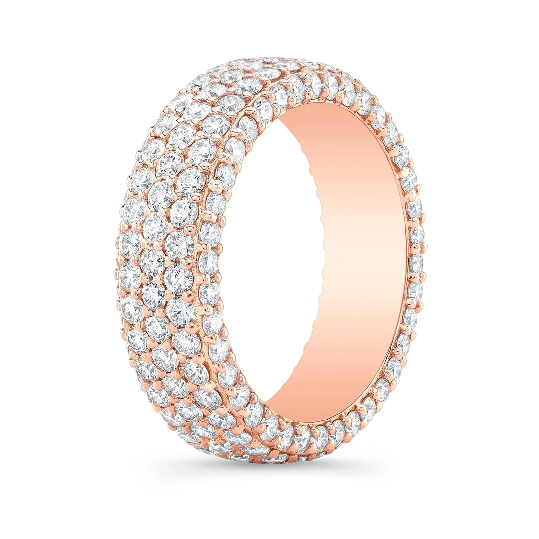 Lab Grown Men's Eternity Round Diamond Ring 7mm Width (5.00 Ctw)