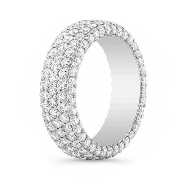 Lab Grown Men's Eternity Round Diamond Ring 7mm Width (5.00 Ctw)
