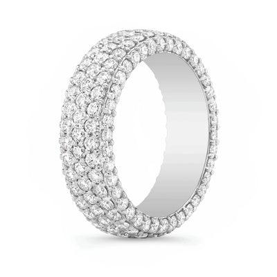 Lab Grown Men's Eternity Round Diamond Ring 7mm Width (5.00 Ctw)