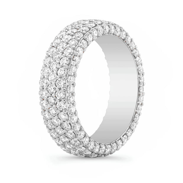 Lab Grown Men's Eternity Round Diamond Ring 7mm Width (5.00 Ctw)