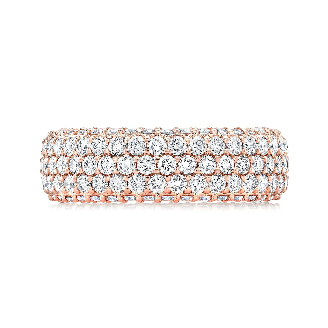 Lab Grown Men's Eternity Round Diamond Ring 7mm Width (5.00 Ctw)