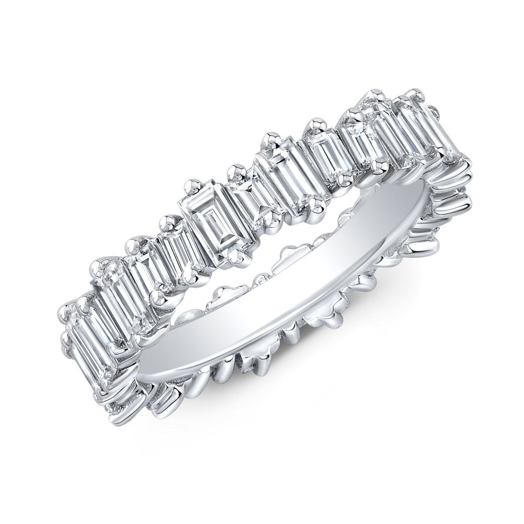 Mixed Size Baguette Eternity Band Wrap Around 