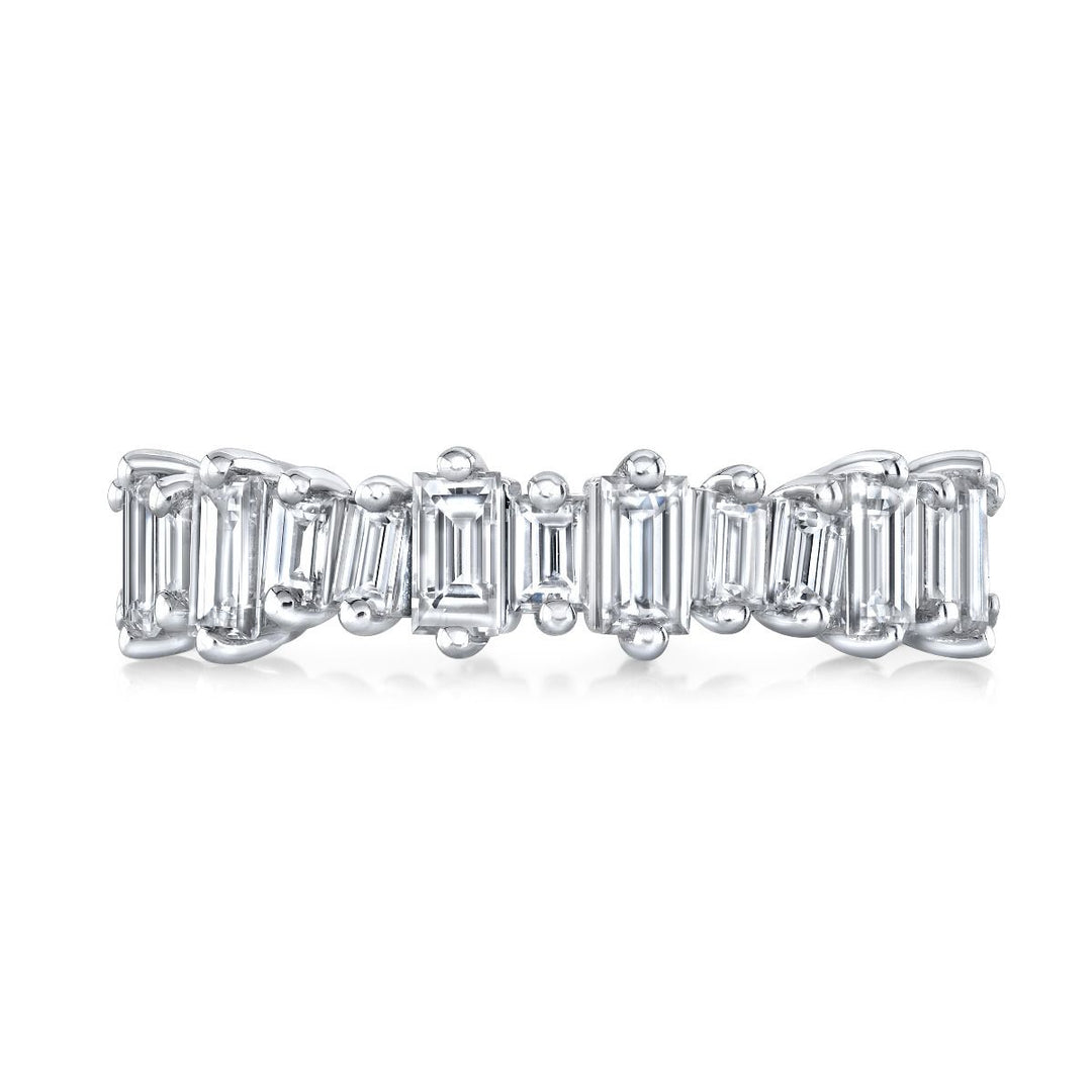 Mixed Size Baguette Eternity Band Wrap Around Front View