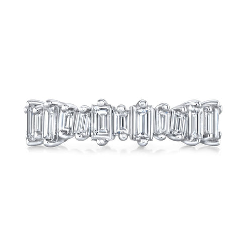 Mixed Size Baguette Eternity Band Wrap Around Front View