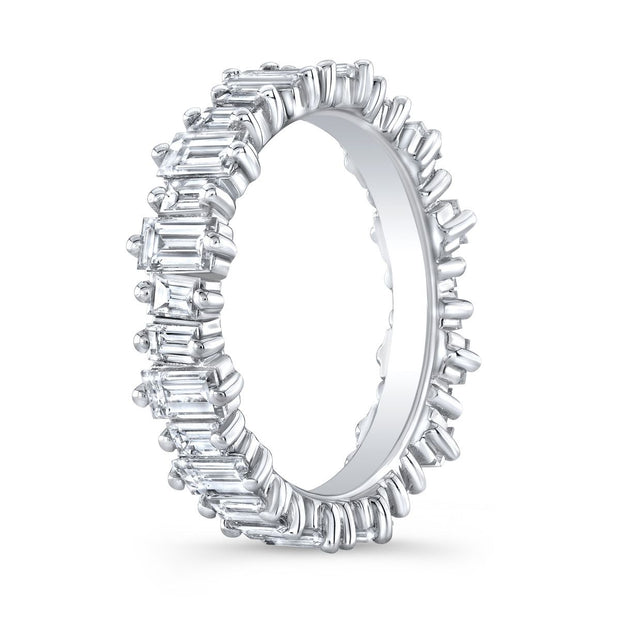 Mixed Size Baguette Eternity Band Wrap Around Profile View