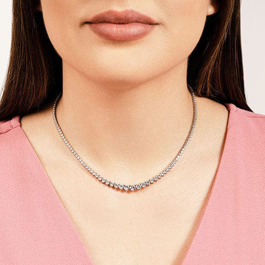 11 Carats Riviera Tennis Necklace
