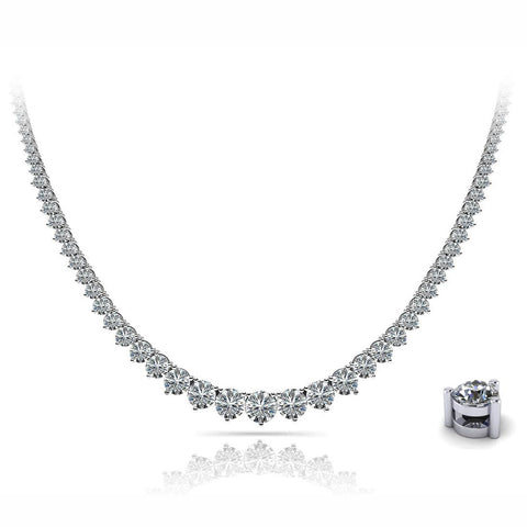 11 Carats Riviera Tennis Necklace
