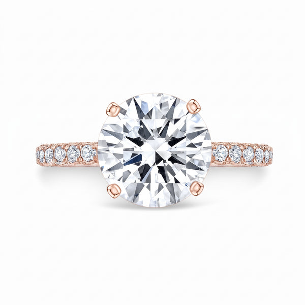 Three Row Pave' with Diamonds on the Basket