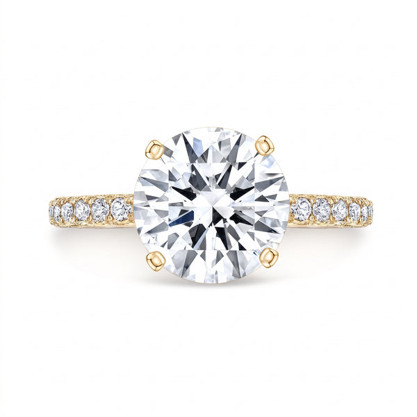 Three Row Pave' with Diamonds on the Basket
