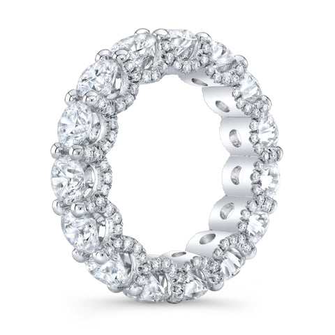 Eternity Ring U-Setting with Pave Profile Side Profile