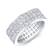 7.50 Ct. Men's Eternity Ring with Princess Cut Diamonds 8.5mm