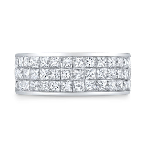 Lab Grown Princess Cut Men's Eternity Ring 8.5mm (7.5 Ctw)