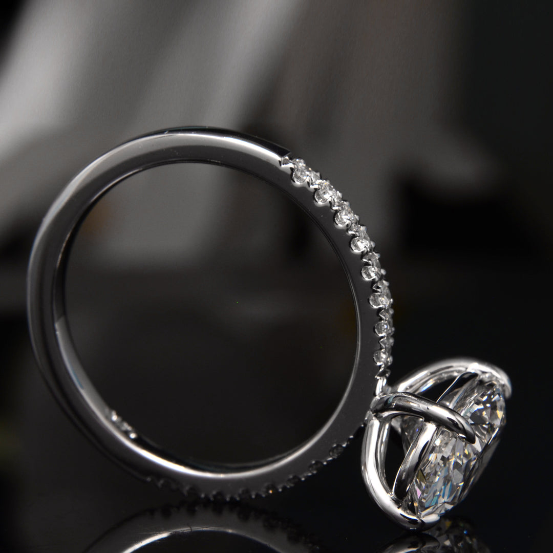 Oval Engagement Ring Set | 2.90 Ct. H Color VS2 GIA Certified