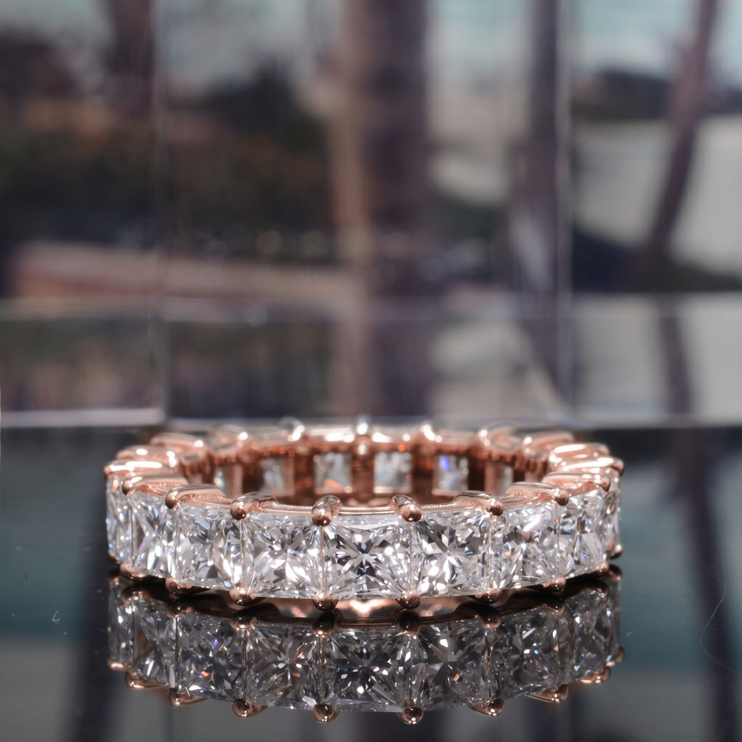 Lab Grown Eternity Band Princess Cut