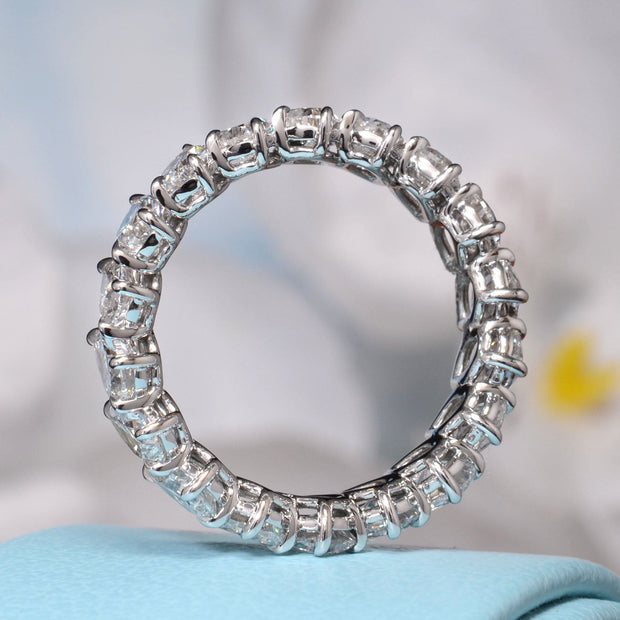 4 Carats Pear Shaped Diamond Eternity Ring