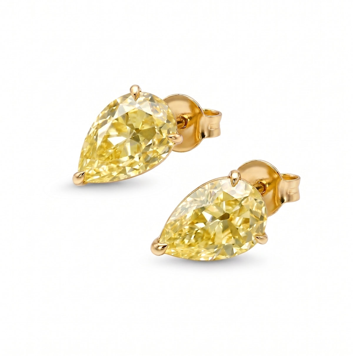 Pearcutyellowdiamondstudearrings yellowgold