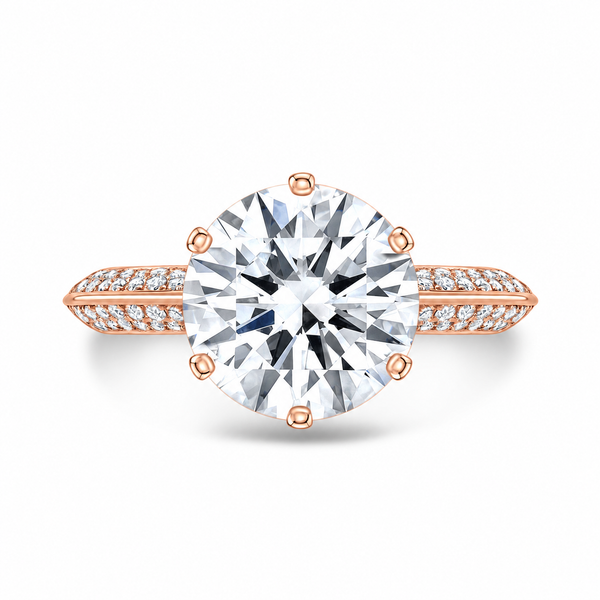 Knife Edge Solitaire with Pave