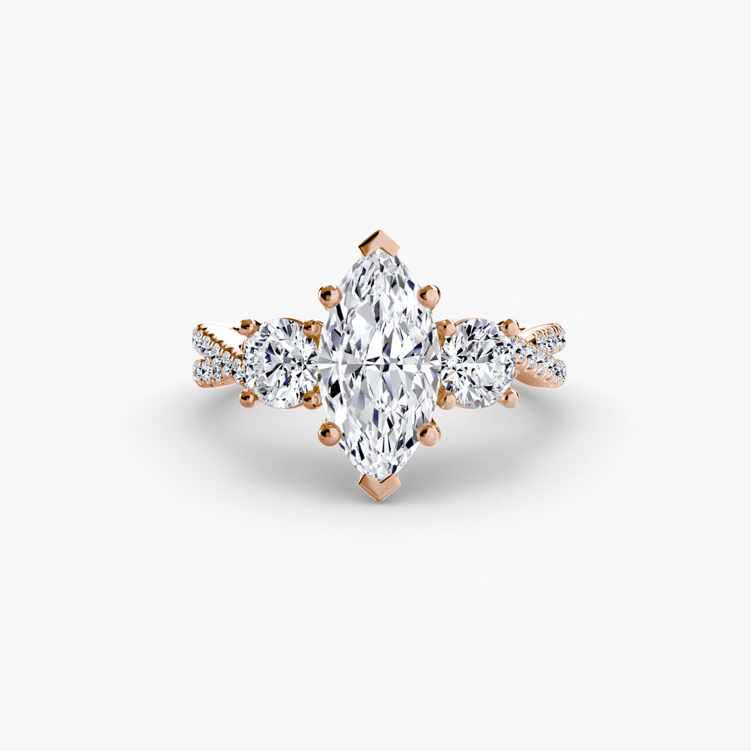 Three-Stone with Pavé Band 2