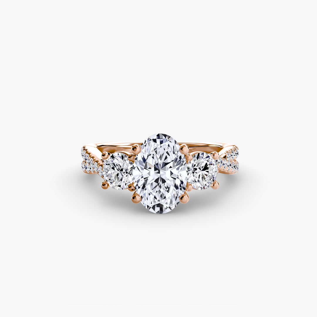 Three-Stone with Pavé Band 2