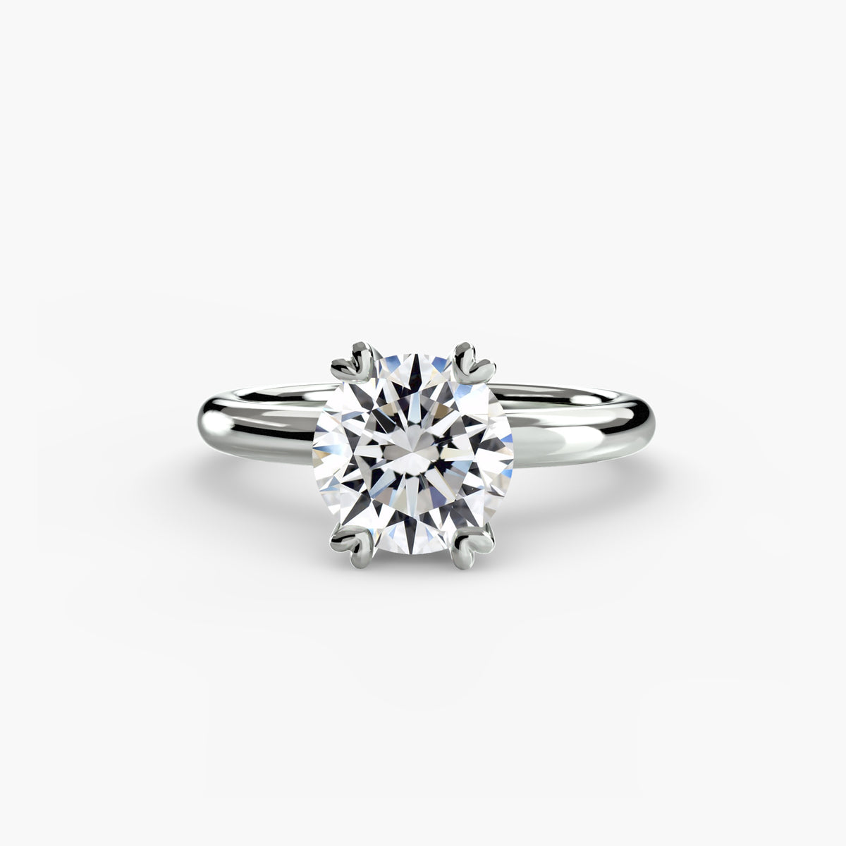 Solitaire ring double prong