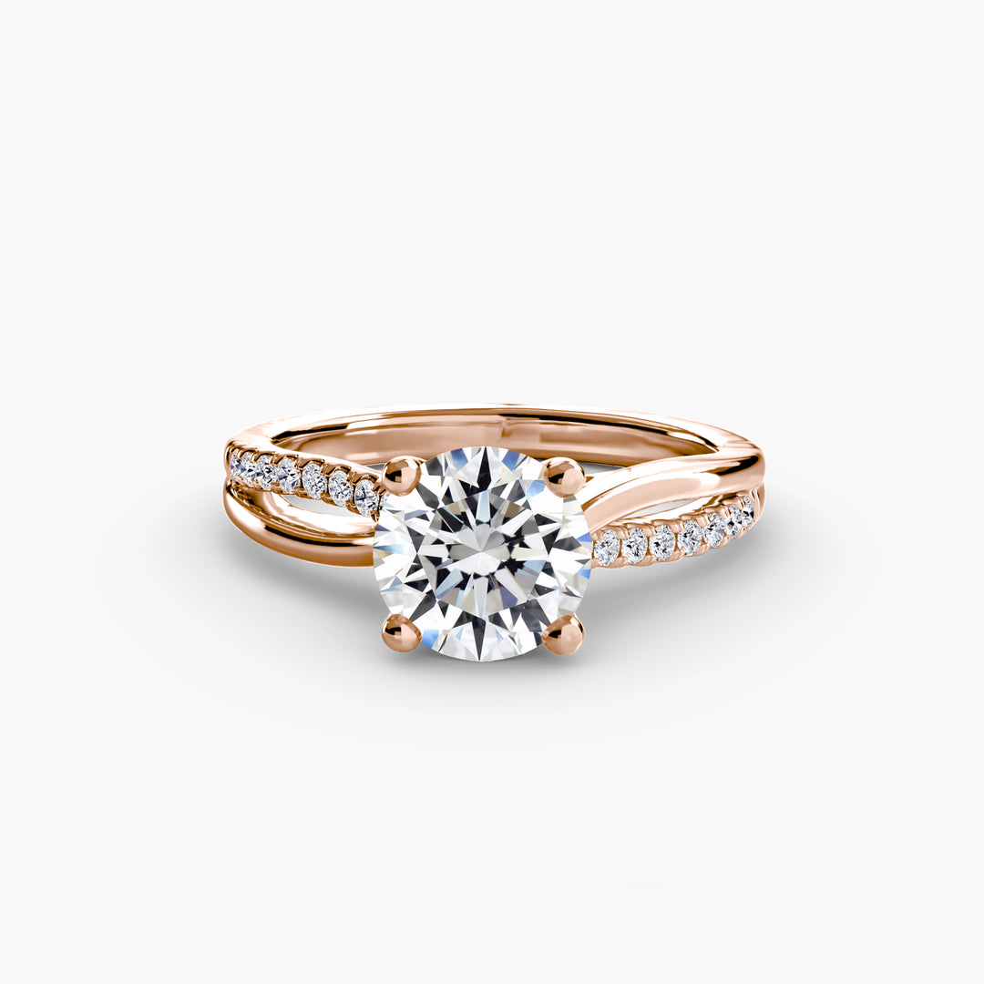 The Split Shank Pavé Solitaire