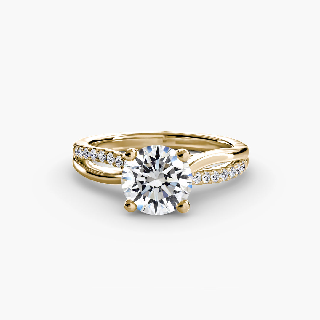 The Split Shank Pavé Solitaire