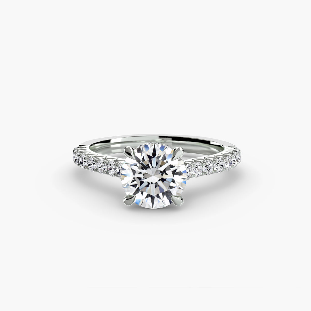 Solitaire with french pavé