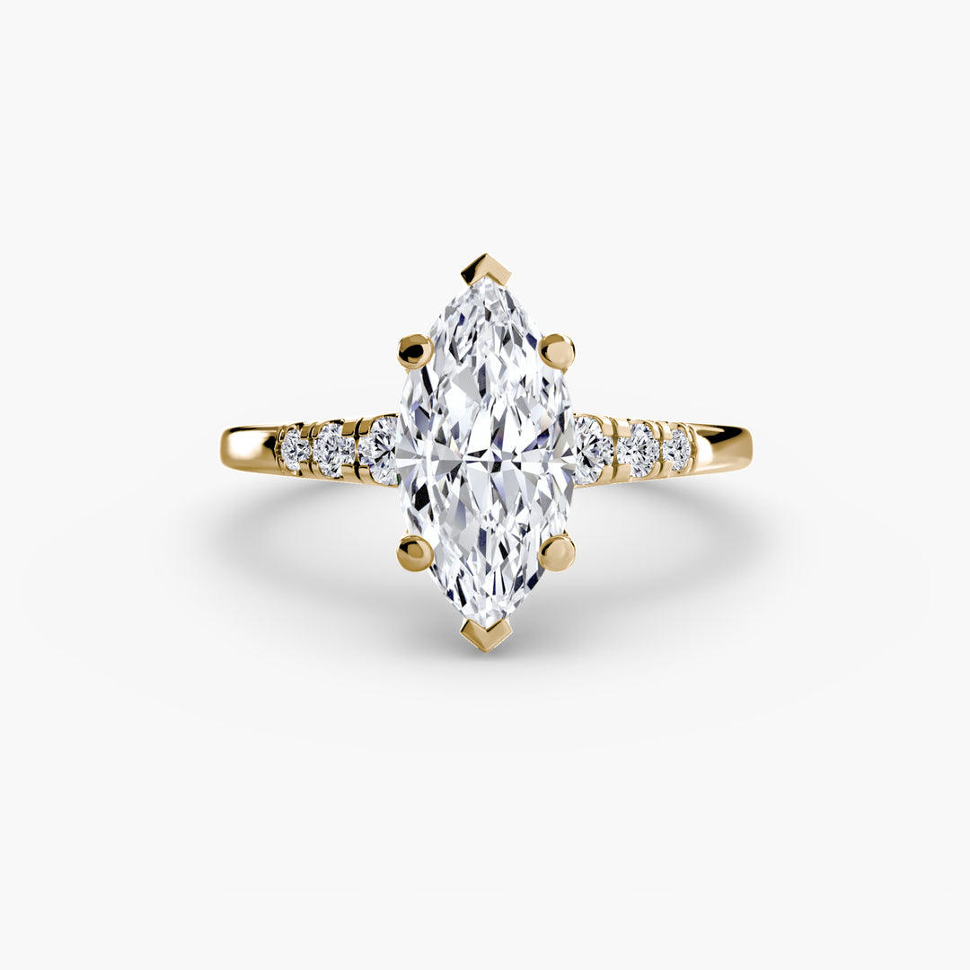 Solitaire with Shoulder Accents