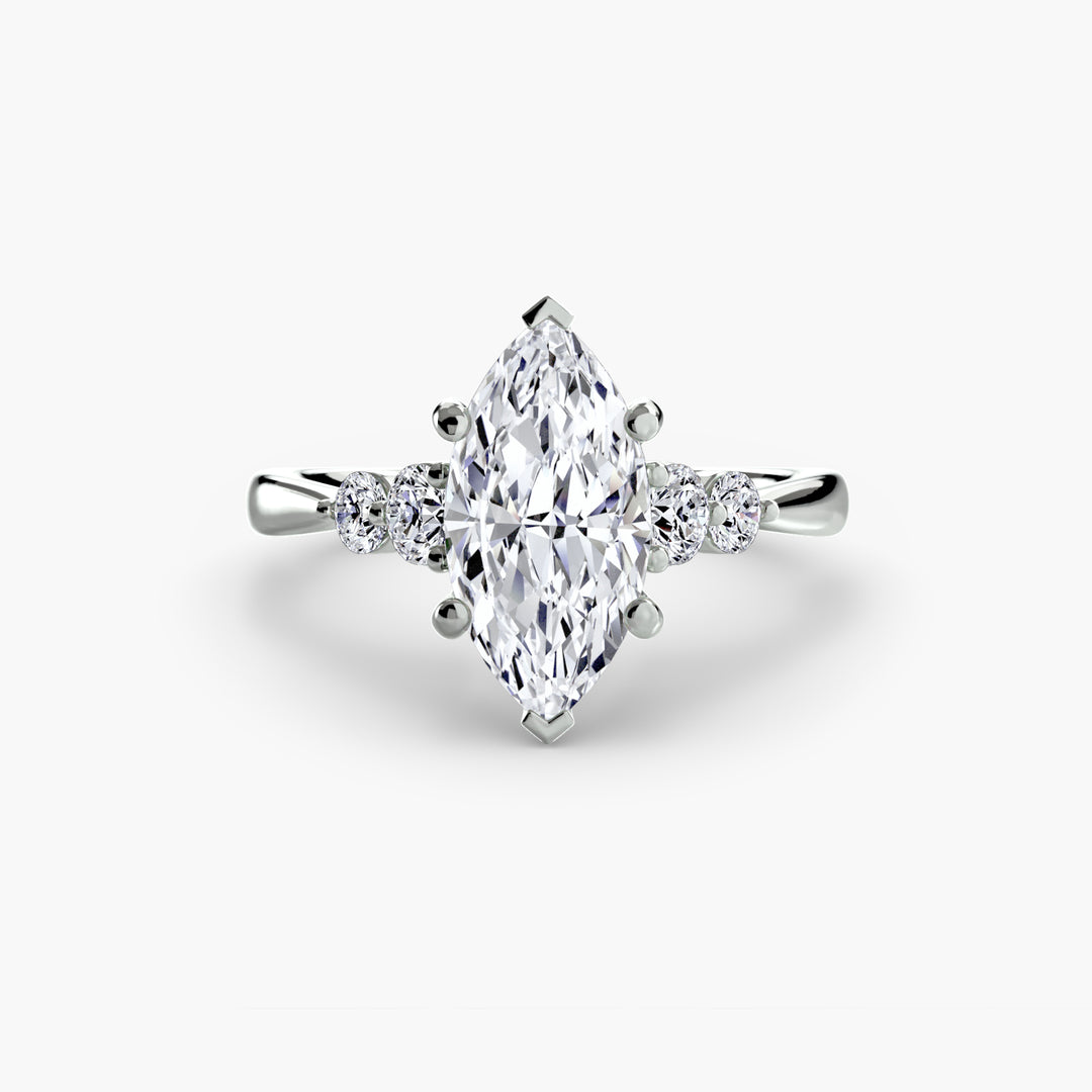 Solitaire with Shoulder Accents 2