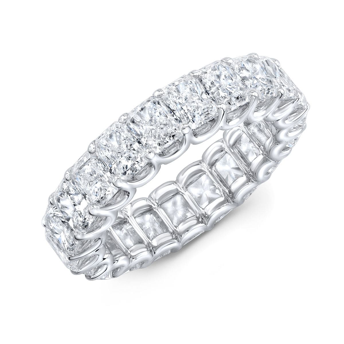 Radiant cut eternity band lab grown