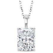 Lab Grown Diamond Radiant Cut Solitaire Necklace