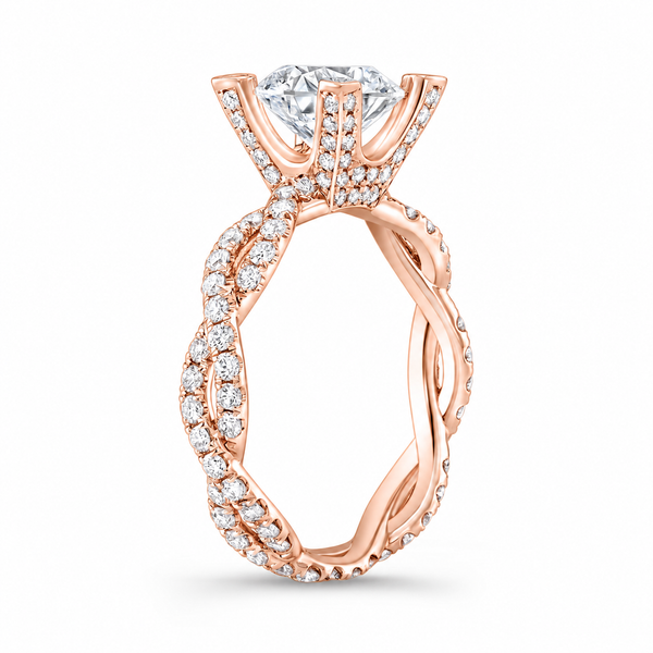 Infinity Twist with Pave Prongs