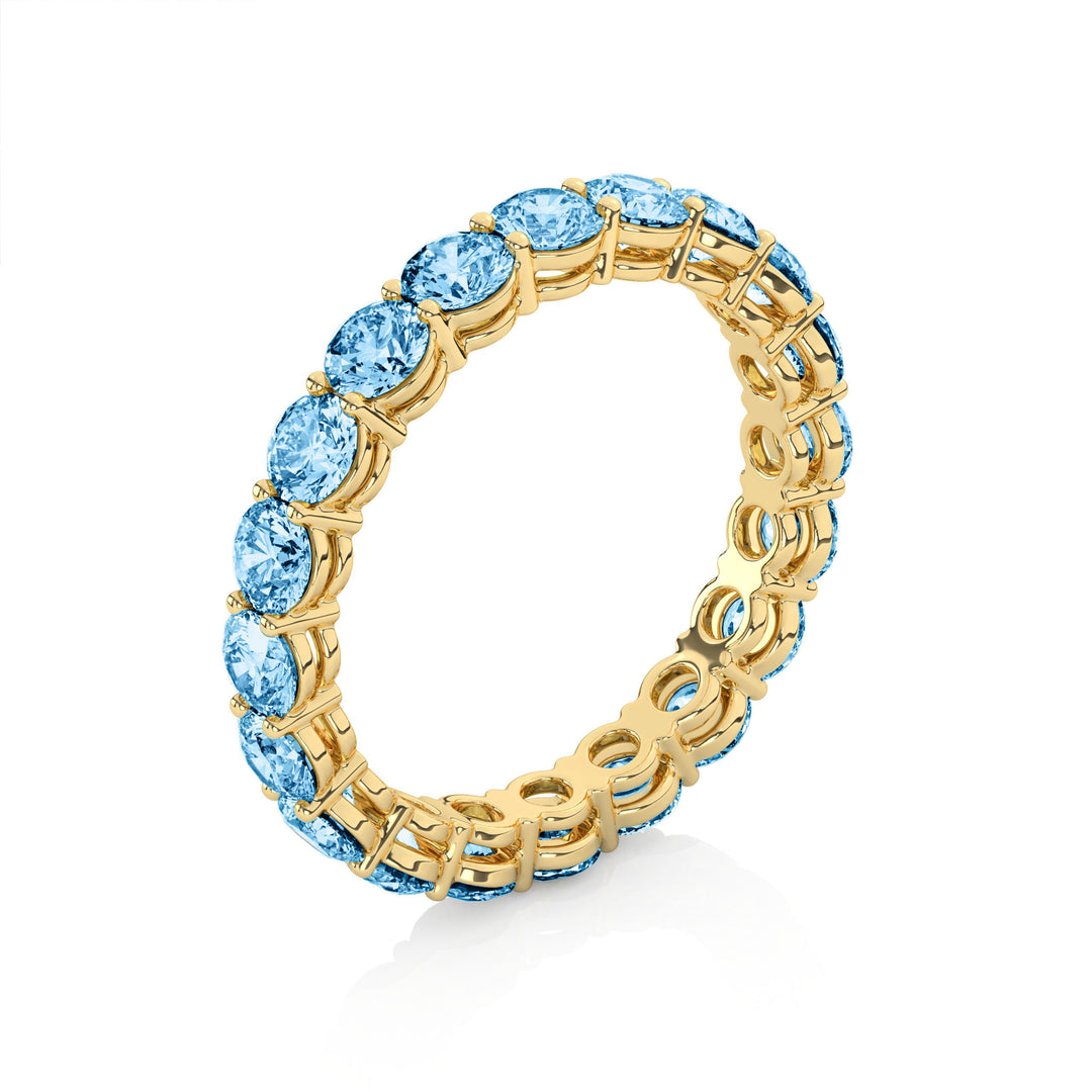 Lab Grown Fancy Intense Blue Eternity Band VS1 Clarity