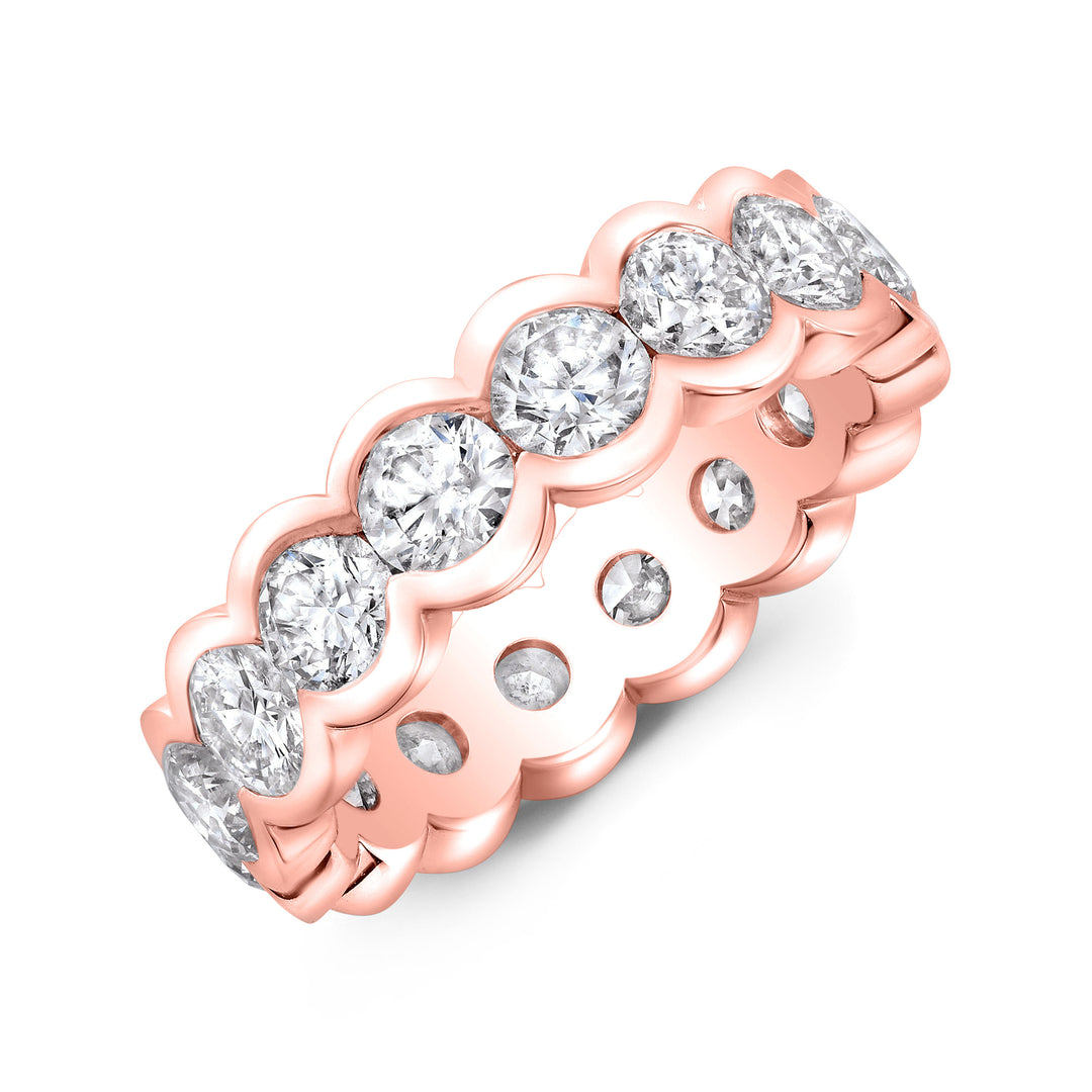 5 Carat Half Bezel Eternity Band