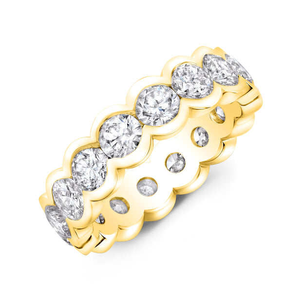 4 Carat Half Bezel Eternity Band