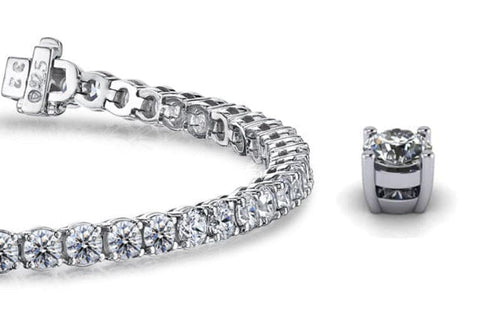 15 Carats Tennis Bracelet Natural Diamonds G-H Color VS2 Clarity