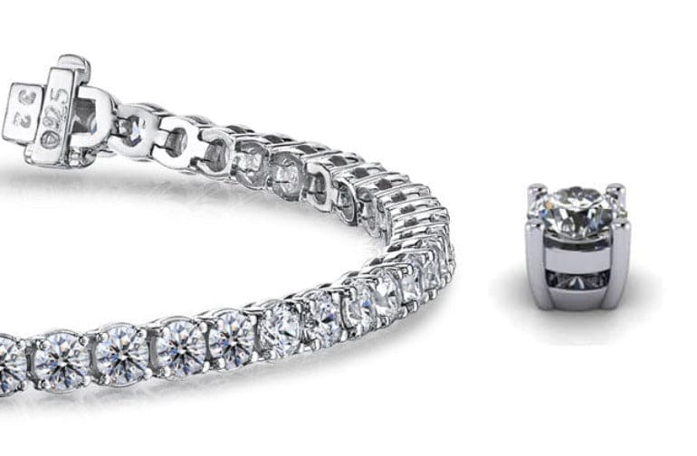 13 carats tennis bracelet natural diamonds g h color vs2 clarity