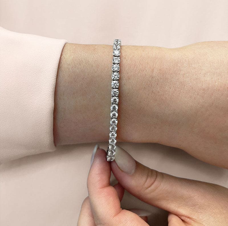 15 carats tennis bracelet natural diamonds g h color vs2 clarity