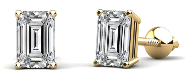 1.00 Ct. Emerald Cut Diamond Stud Earrings