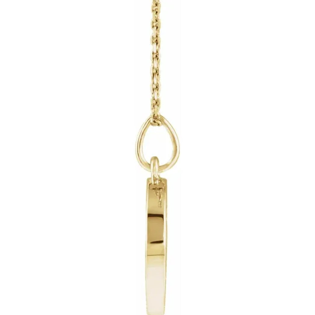 Gold Disc Diamond Necklace