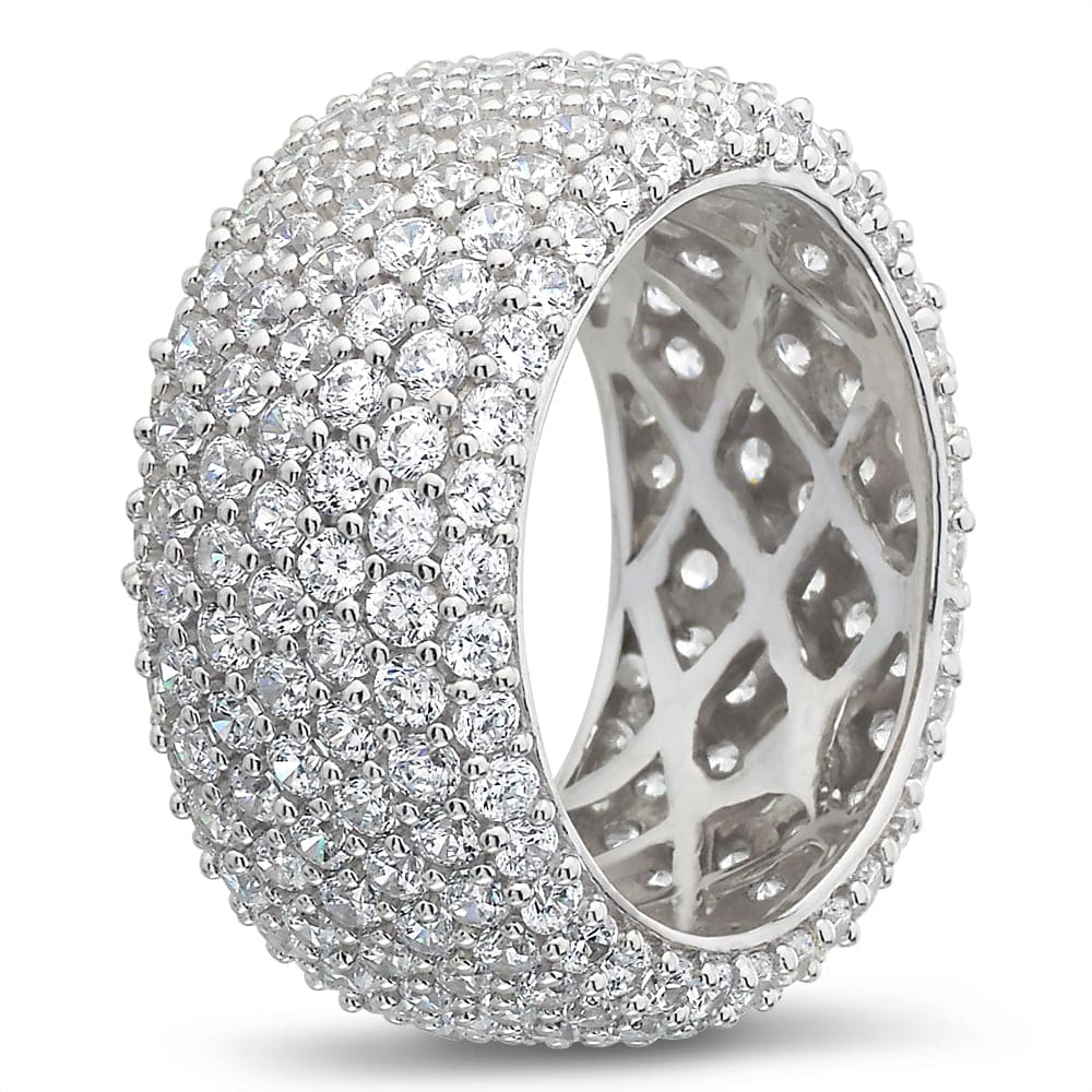 Lab Grown Men's Round Diamond Eternity Ring 10mm Width (6.00 Ctw)