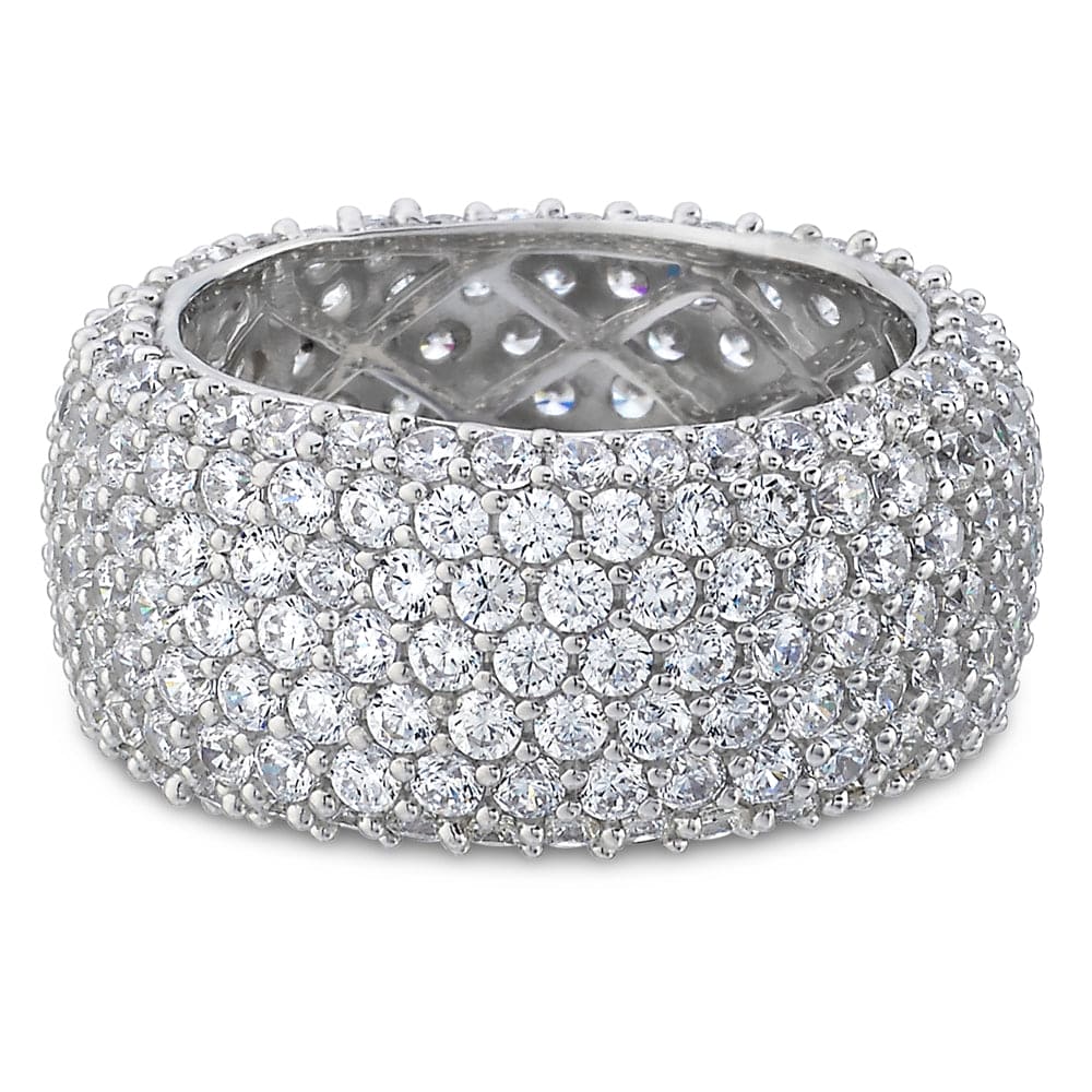 Lab Grown Men's Round Diamond Eternity Ring 10mm Width (6.00 Ctw)