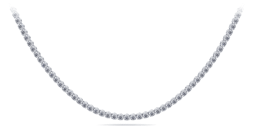 11 Carats Round Cut Diamond Tennis Necklace