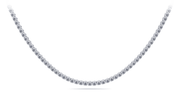 13.5 Carats Round Cut Diamond Tennis Necklace