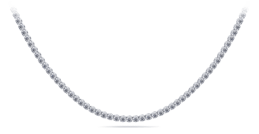 18 Carats Round Cut Diamond Tennis Necklace