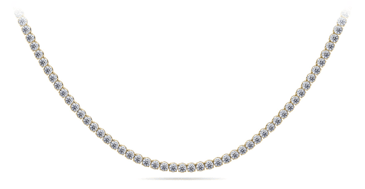 7 Carats Round Cut Diamond Tennis Necklace