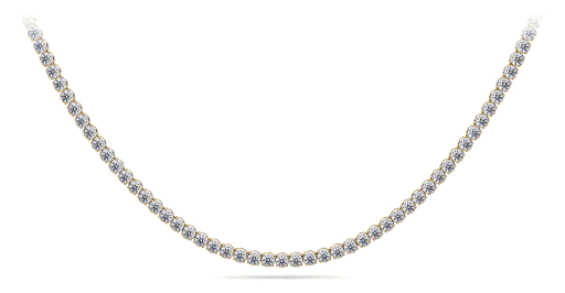 11 Carats Round Cut Diamond Tennis Necklace